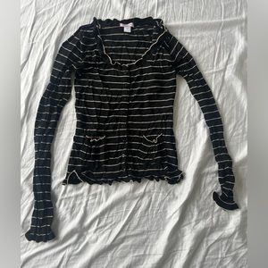 Max & co. striped scoopneck top